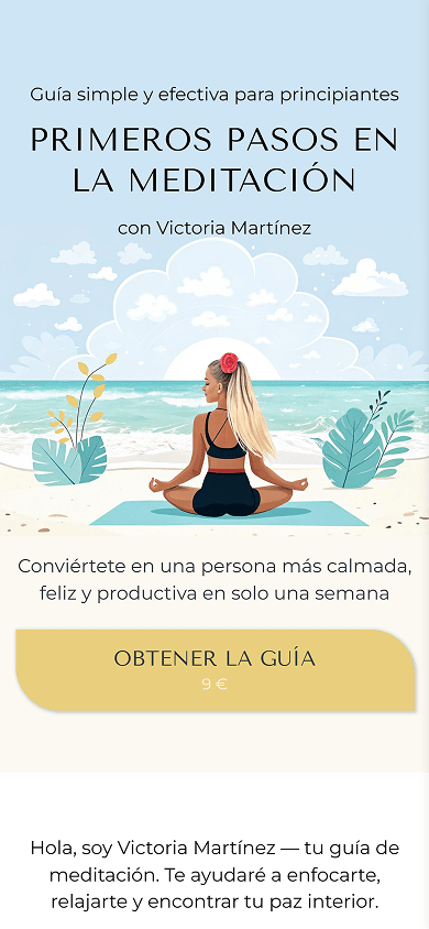 Parte superior de la página de venta de una guía de meditación creada con Taplink como alternativa a atom.bio