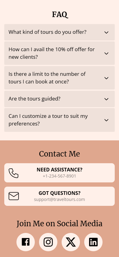 A Taplink page generated with artificial intelligence