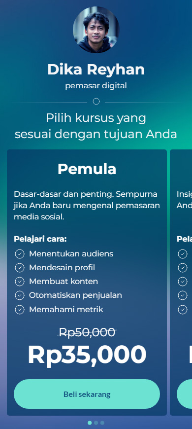 Rencana harga diblokir di halaman Taplink