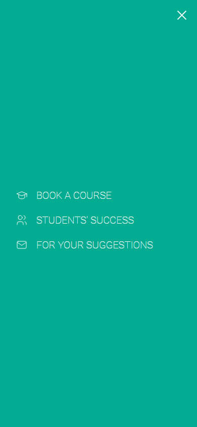 Navigation menu on the website created with Taplink