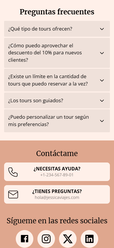 Una página de Taplink generada con inteligencia artificial