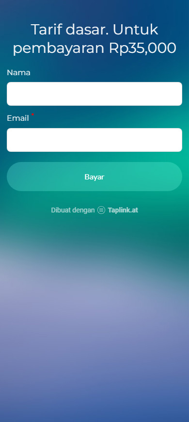 Formulir keikutsertaan pada halaman Taplink yang dibuat untuk menerima pembayaran